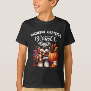 Miniature Schnauzer Dog Pumpkin Gewürz glücklich F T-Shirt