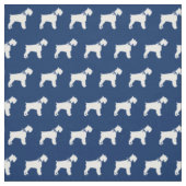Miniature Schnauzer Dog Silhouette Pet Navy Blue Stoff (Muster)