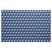 Miniature Schnauzer Dog Silhouette Pet Navy Blue Stoff (Fat Quarter (45,7 x 55,9 cm))