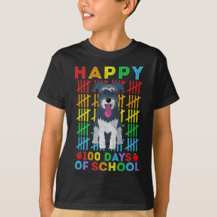 Miniature Schnauzer Dog Student Happy 100 Tage der T-Shirt