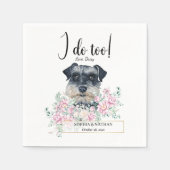 Miniature Schnauzer Dog Wedding Cocktail Napkins Serviette (Vorderseite)