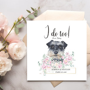 Miniature Schnauzer Dog Wedding Cocktail Napkins Serviette