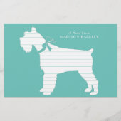 Miniature Schnauzer Doppy Briefpapier (Vorderseite)