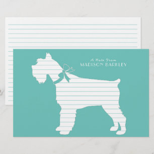 Miniature Schnauzer Doppy Briefpapier