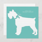 Miniature Schnauzer Doppy Dankeskarte (Vorne/Hinten)