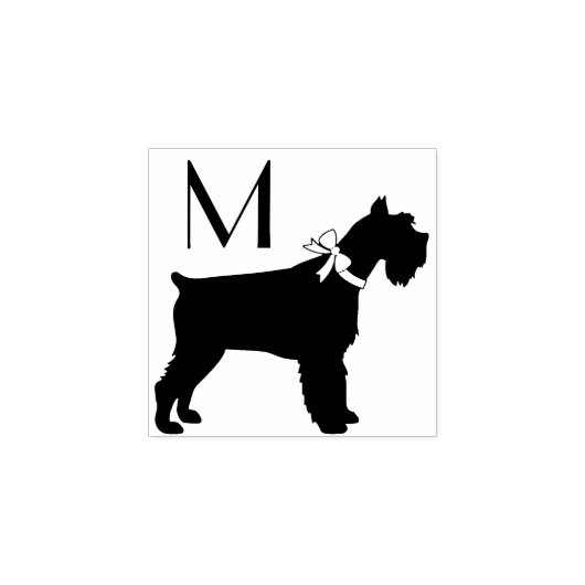 Miniature Schnauzer Doppy Gummistempel (Prägung)