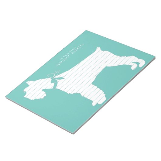 Miniature Schnauzer Doppy Notizblock (angewinkelt)