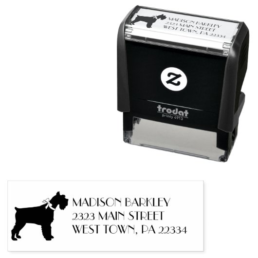 Miniature Schnauzer Doppy Permastempel (Beispiel)