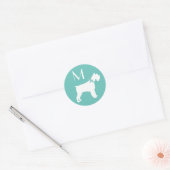 Miniature Schnauzer Doppy Runder Aufkleber (Umschlag)