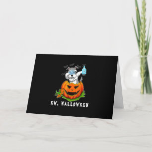 Miniature Schnauzer Ew Halloween Pumpkin Washing Dankeskarte