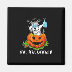 Miniature Schnauzer Ew Halloween Pumpkin Washing Magnet