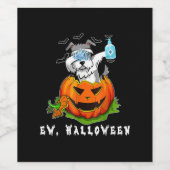 Miniature Schnauzer Ew Halloween Pumpkin Washing Weinetikett (Einzelnes Label)
