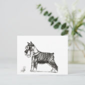 MINIATURE SCHNAUZER FEIERTAGSPOSTKARTE (Stehend Vorderseite)