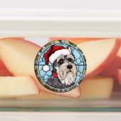 Miniature Schnauzer Festglasweihnacht Etiketten (Befestigt)