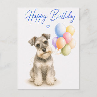Miniature Schnauzer Geburtstag Postkarte