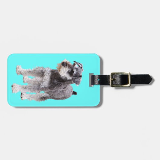 Miniature Schnauzer Gepäckanhänger (Vorderseite horizontal)