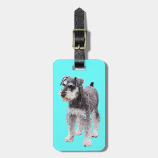 Miniature Schnauzer Gepäckanhänger (Vorderseite vertikal)