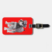 Miniature Schnauzer Gepäckanhänger (Vorderseite horizontal)