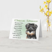 Miniature Schnauzer Geschenke Karte (Gelbe Blume)