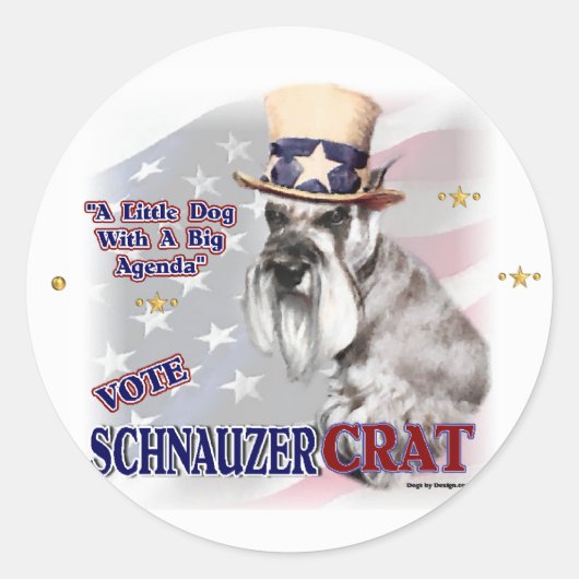 Miniature Schnauzer Geschenke Runder Aufkleber (Vorderseite)