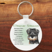 Miniature Schnauzer Geschenke Schlüsselanhänger (Vorderseite)