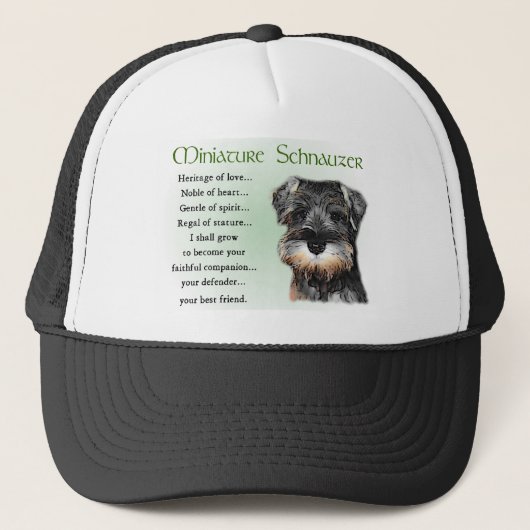 Miniature Schnauzer Geschenke Truckerkappe (Vorderseite)
