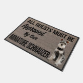 Miniature Schnauzer Gift, Personalized Custom Fußmatte (Schrägansicht)
