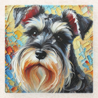 Miniature Schnauzer Glasuntersetzer