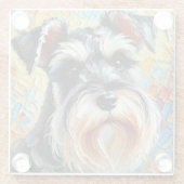 Miniature Schnauzer Glasuntersetzer (Rückseite)