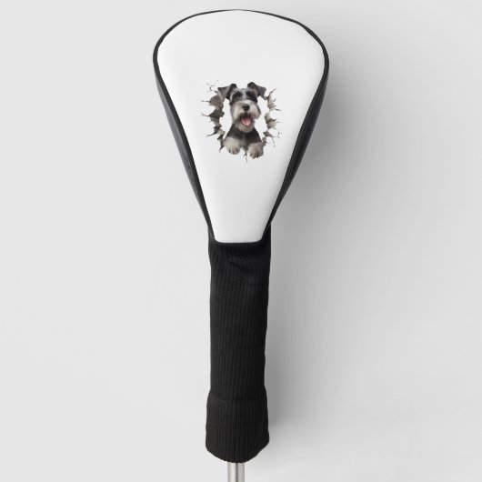 Miniature Schnauzer Golf Headcover (Vorderseite)