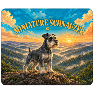 Miniature Schnauzer, Great Smoky Vintage-Hundekuns Mousepad