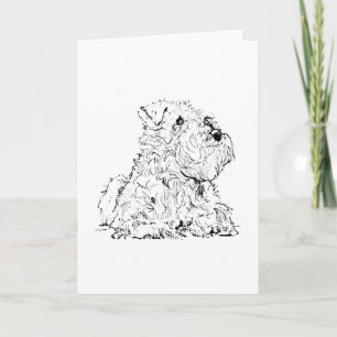 Miniature-Schnauzer-Grußkarte Hundeillustration Dankeskarte