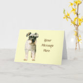 Miniature Schnauzer Grußkarte Karte (Gelbe Blume)