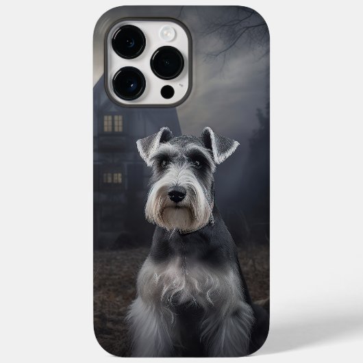 Miniature Schnauzer Halloween Beängstigend Case-Mate iPhone Hülle (Rückseite)