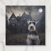 Miniature Schnauzer Halloween Beängstigend Geschenkanhänger (Rückseite)