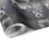 Miniature Schnauzer Halloween Beängstigend Geschenkpapier (Rolleneckpunkt)