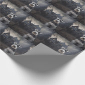Miniature Schnauzer Halloween Beängstigend Geschenkpapier (Ecke)