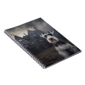 Miniature Schnauzer Halloween Beängstigend Notizblock (Rechte Seite)