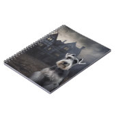 Miniature Schnauzer Halloween Beängstigend Notizblock (Linke Seite)