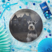 Miniature Schnauzer Halloween Beängstigend Pappteller (Party)