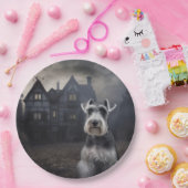 Miniature Schnauzer Halloween Beängstigend Pappteller (Party)