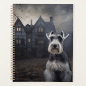 Miniature Schnauzer Halloween Beängstigend Planer (Vorderseite)