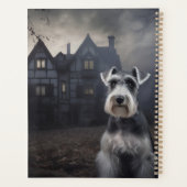 Miniature Schnauzer Halloween Beängstigend Planer (Rückseite)