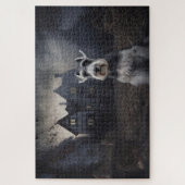 Miniature Schnauzer Halloween Beängstigend Puzzle (Vertikal)