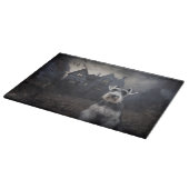 Miniature Schnauzer Halloween Beängstigend Schneidebrett (Ecke)