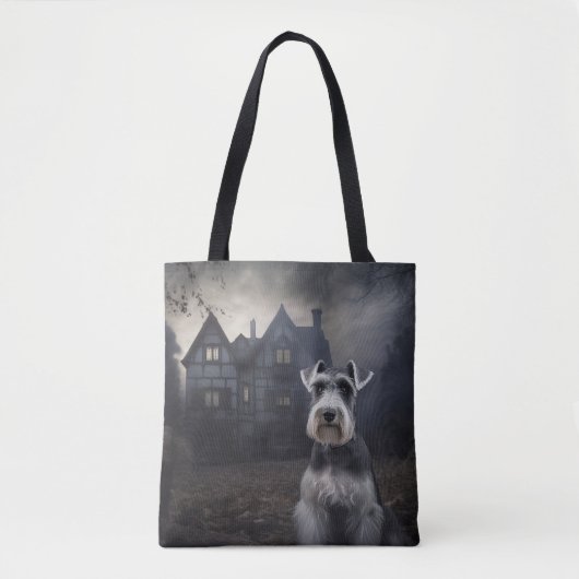 Miniature Schnauzer Halloween Beängstigend Tasche (Vorderseite)