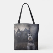 Miniature Schnauzer Halloween Beängstigend Tasche (Rückseite)
