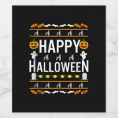 Miniature Schnauzer Halloween Lazy Ugly Costume Weinetikett (Einzelnes Label)