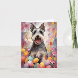 Miniature Schnauzer Happy Oaster Karte