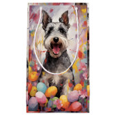 Miniature Schnauzer Happy Oaster Kleine Geschenktüte (Vorderseite)